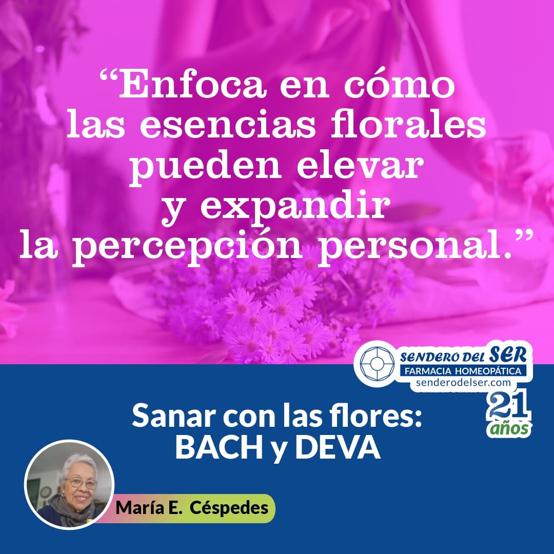 Enfoca en cómo las esencias florales pueden elevar y expandir la percepción personal.